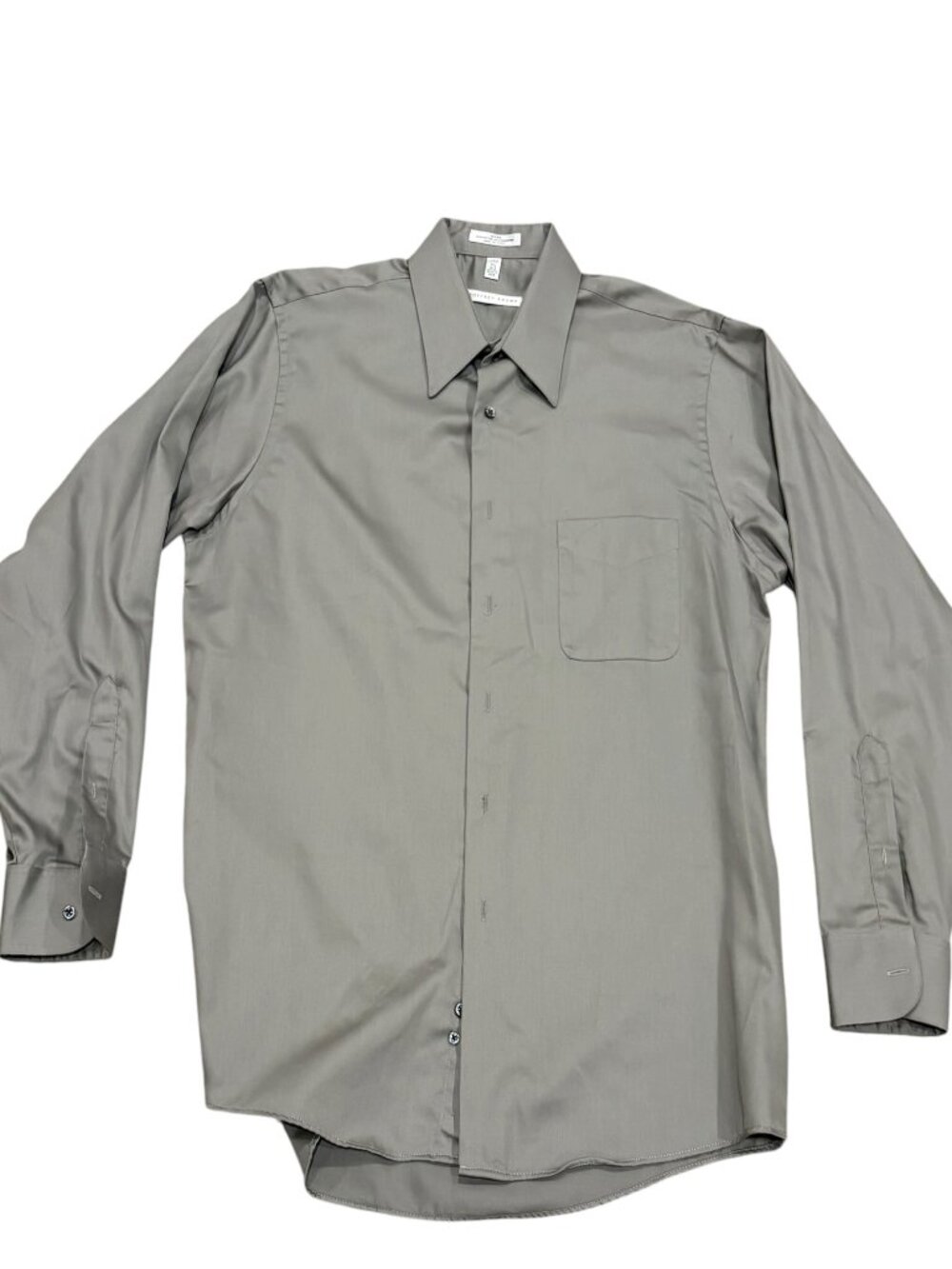 Geoffrey Beene Men's Dress Shirt - Sage/Khaki Sateen